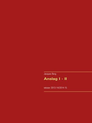 cover image of Anslag I--II